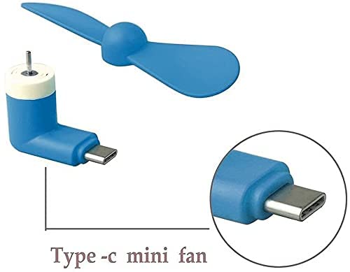 Image of Duxk-1 No /Pc /Quantity of Mini Type-C -2-Blade High Speed USB Mobile Cooler Fan Support with All Android Type-C Smatphones with OTG Function (Any Colour As Per Availblity) (Multi)