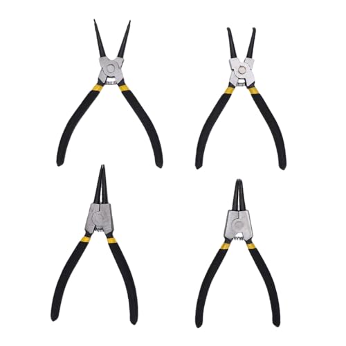 Alicates para anillos de retención de 4 piezas para desmontar clips sin dañarlos 5