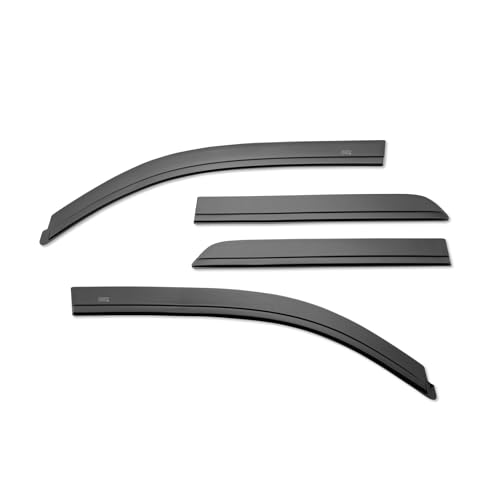 Husky Liners Low Profile Ventvisor Rain Guards | Fits 2015-2026 Ford F-150 (17-24 Raptor 22-24 Lightning) F-250 SD F-350 SD F-450 SD SuperCrew (Crew Cab) | Front & Rear 4-pc Smoke - 2854044