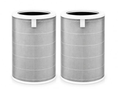 Image of Replacement HEPA & Active Carbon Air Filter Compatible with Xiaomi MI Air Purifier 4 Lite | HEPA & Active Carbon filter with RFID Tagging | (MI 4 LITE comboset)