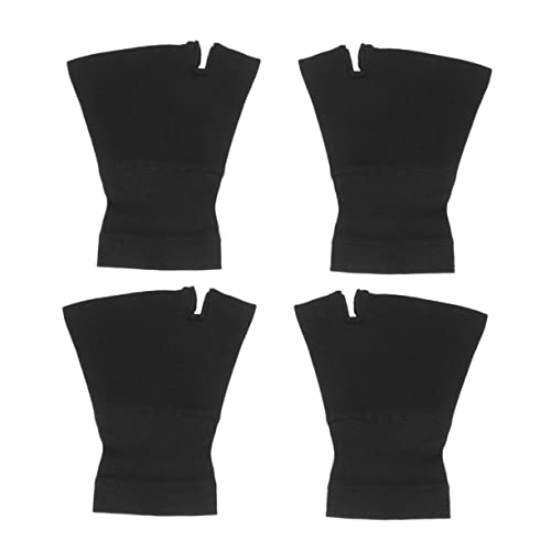 FOMIYES Elastic Wrist Support Gloves 2 Pairs Wrist Cuffs for Sports Brace for Hand Universal Guards Breathable Compression Gloves Thumb Hole Protector