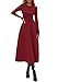 PRETTYGARDEN Cocktail Dresses for Women 2026 Elegant Classy Fall Long Sleeve Midi A Line Flowy Modest Winter Party Dress (Burgundy,Large)