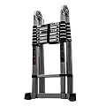 Telesladder Almighty Telesladder with Hinge, 4.8M/ 6.5M/ 7.2M/ 8M Tall Retractable Ladders, Engineeladder for Home Outdoor Electrical Work/6.42M/21.1Ft