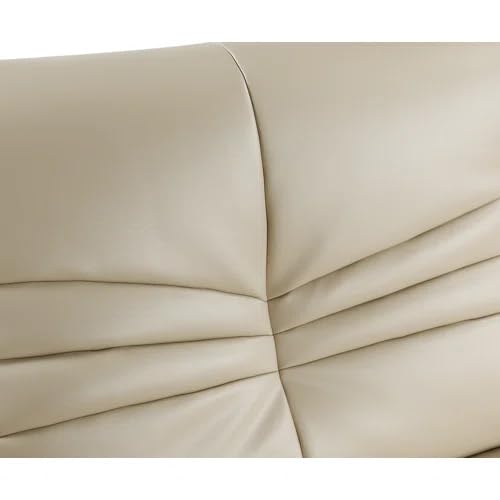 INLENDISH Halley Leatherette 1 Seater Off White Comfortable and Luxury Arm Chair for Living Room 2