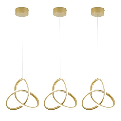 Luminaire îlot cuisine MAYNA 4000K 3 pcs doré