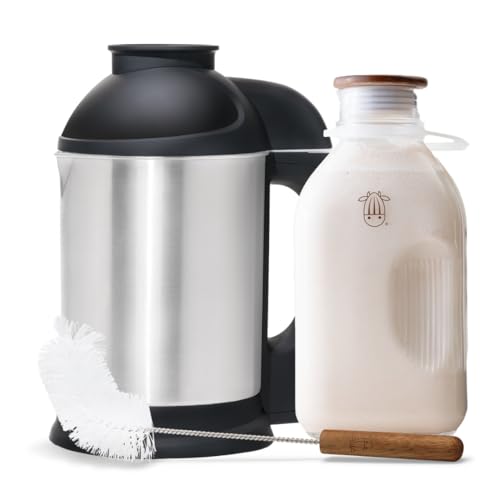 Almond Cow Nut Milk Maker Essentials Bundle - Includes Plant-Based Milk Maker, 60 fl oz Glass Pitcher with Lid & Spout, and 13” Cleaning Brush - DIY Nut Milk, Perfect Accessories for Homemade Nut Milk image 2
