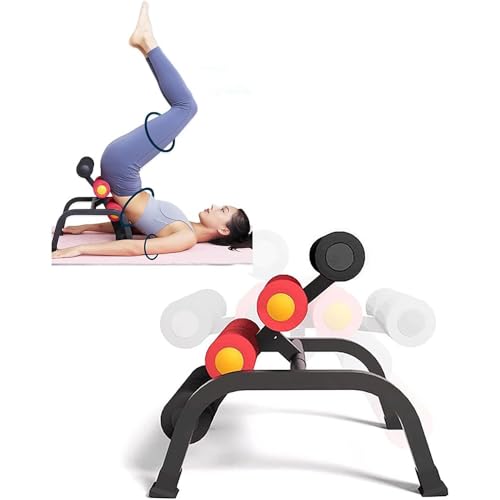 Mesa de inversión para alivio del dolor de espalda y descompresión espinal, capacidad resistente de 400 libras, equipo de gimnasio en casa para estiramiento, ejercicio central y sentadillas
