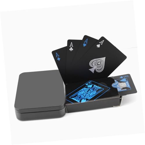 UPKOCH wasserdichte PVC Pokerkarten Set Langlebige Biegsame Plastik Spielkarten mit Kreativem Muster Inklusive Aufbewahrungsbox für Familie und Freunde Unterhaltung