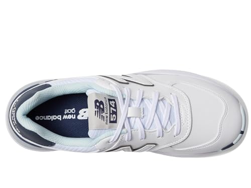 New Balance Women's 574 Greens v2 Golf Shoe, White/Blue, 9