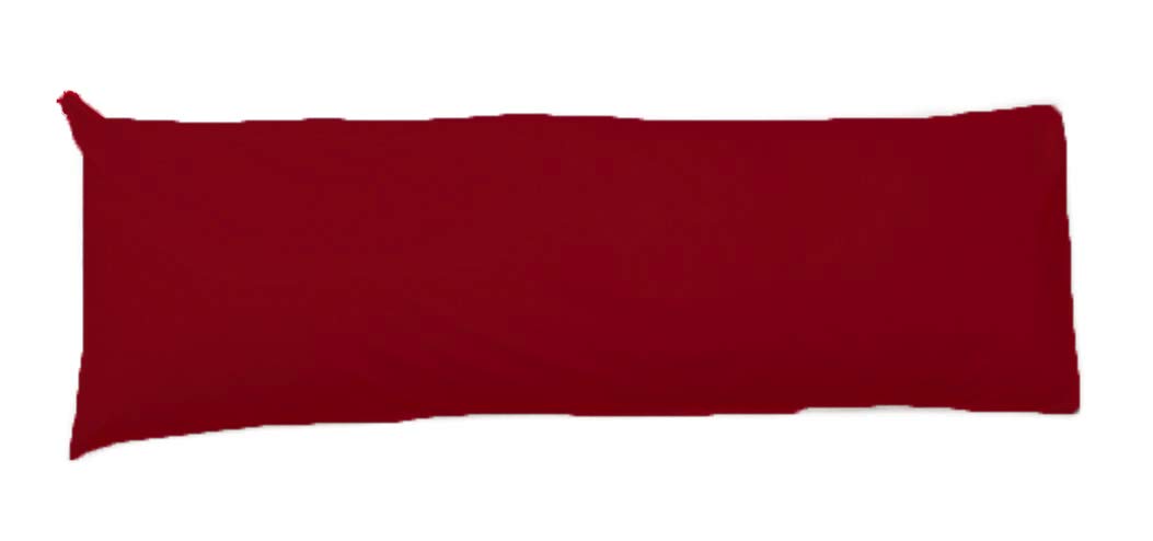 Bolster Pillow Case Long Body Orthopaedic Support Maternity Pregnancy Pillow Case (Double 4.6 FT 19"X 54", Red)