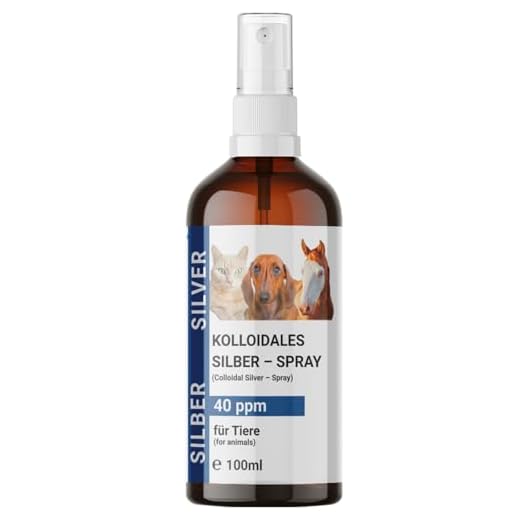 BMUT 1x 100ml Kolloidales Silberspray für Haustiere – Hund, Katze, Pferd – Wundspray – Gegen Juckreiz– Milben – 40 ppm