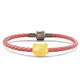 Chow Sang Sang Sanrio 999 24K Solid Gold Kawaii Cherry Blossom Hello Kitty Charm Bracelet for Women...