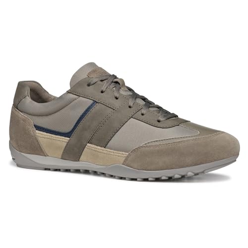 Geox Men's U Wells aSneaker, Taupe, 10