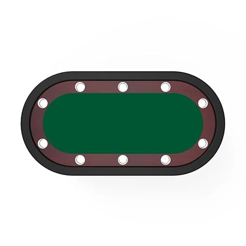 Image of Folding Poker Table for Beginner or Serious Poker Player (Green Oval Limited Edition) (Oval Classic)