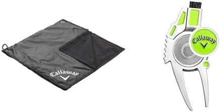 Callaway Golf Accessories Kit with 2-in-1 Golf Towel and Golf Bag Cover and 4-in-1 Golf Divot Repair Tool