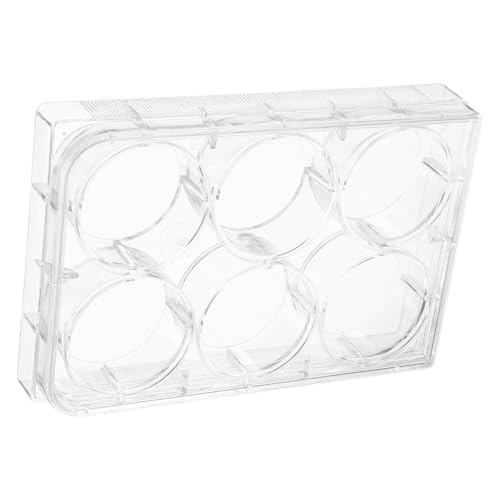FUNOMOCYA Cell Culture Plate Laboratory Equipment Sample Tissue Culture Tray with Lid Flat Tissue Culture Clear Flat Bottom Plate Bead Boxes Seeding Breeding Plate Tackle Polystyrene White
