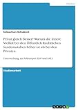 Privat gleich besser? Warum die innere Vielfalt bei den Öffentlich-Rechtlichen Sendeanstalten höher ist als bei den Privaten.: Untersuchung am Fallbeispiel ZDF und SAT.1