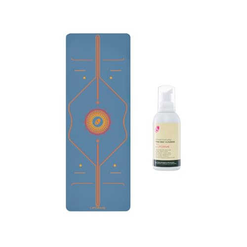 LIFORME Printed Yoga Mat & Ultimate Everyday Yoga Mat Cleaner - Bundle Pack