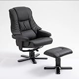 Comodidad reclinable: silla reclinable acolchada de felpa con reposapiés a juego que ofrece múltiples posiciones reclinables para una máxima relajación