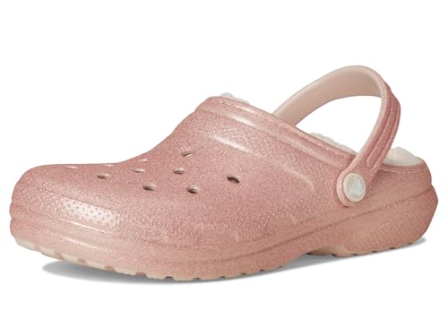 Crocs Kids Unisex Classic Lined Glitter Clogs (Little...