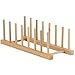 Joey’z Bamboo Dish Drying Rack - Dish Organizer Rack for Cabinet, Plates, Cups, Bowls, Pot Lids & Cutting Boards - Dish Storage and Pot Lid Organizer & Holder - Kitchen Storage Organizer