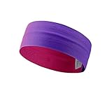 Headband Damen Schweißband Stirnband Herren Hairband Men Haarband Jungs Passend Für Alle Kopfgrößen Für Jogging, Laufen, Wandern, Fahrrad Und Motorrad Fahren Purple & red,1