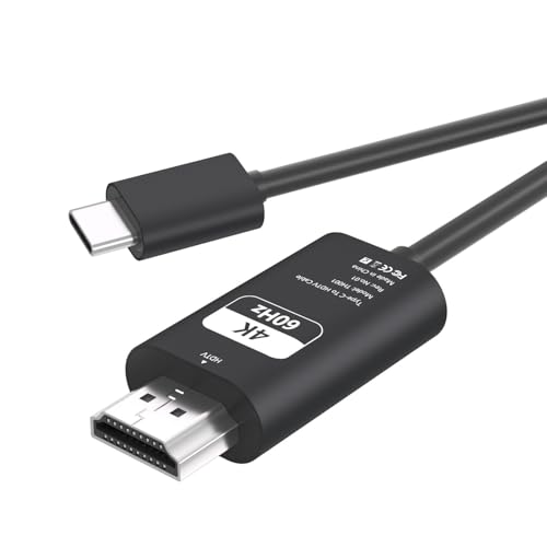 USB C HDMI ϊP[u - 1M u4K@60Hz fo Thunderbolt3/4݊ ݒsv/ݑΖv HDMI TypeC ڑP[u iPhone15 Pro/MaxAMacBook Air/ProAiPad ProAHua