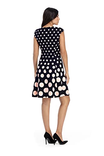Image of London Times Womens Dresses Cap Sleeve Fit and Flare - Elegant Summer Cocktail Graduation Garden Party Wedding Guest Dress