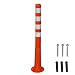 Produktbild UvV®-Reflex Absperrpfosten, Poller 100 cm hoch, flexibel orange, reflektierend, selbstaufrichtend inkl. Befestigung