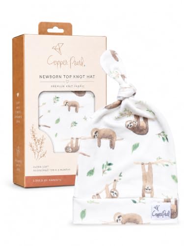 Image of Baby Beanie Hat Top Knot Stretchy Soft inchNoah inch by Copper Pearl