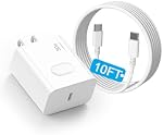 Longue iPhone 17 Chargeur charge rapide, 30W Charge rapide du câble de type C USB C Bloc de chargeur et cordon pour iPhone 17 pro max /16/16 Pro/16 Pro Max/15/15 Pro Max, 10ft