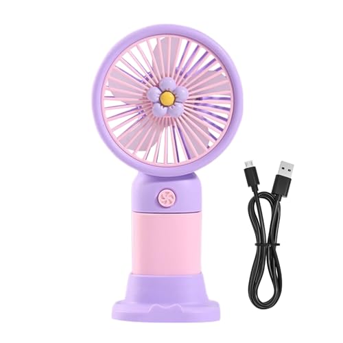 Ventilateur manuel portable - Rechargeable - Refroidisseur électrique silencieux avec flux d'air puissant - Alimenté par USB - Pour l'intérieur, l'extérieur, la maison, les voyages et la cuisine