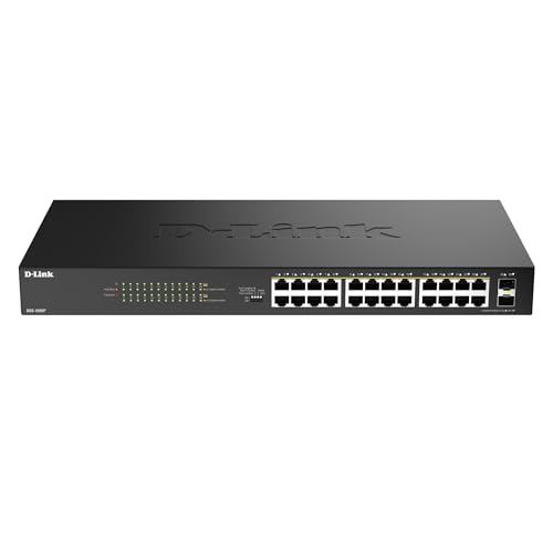 D-Link 30-Port PoE Switch Review 3 D-Link 24-Port Gigabit PoE+ Unmanaged Switch with 2 SFP Ports (DGS-1026P) โ 240W Budget, 30W/Port, Plug-and-Play, Onboard Controls, QoS, Smart Fan, NDAA/TAA Standards