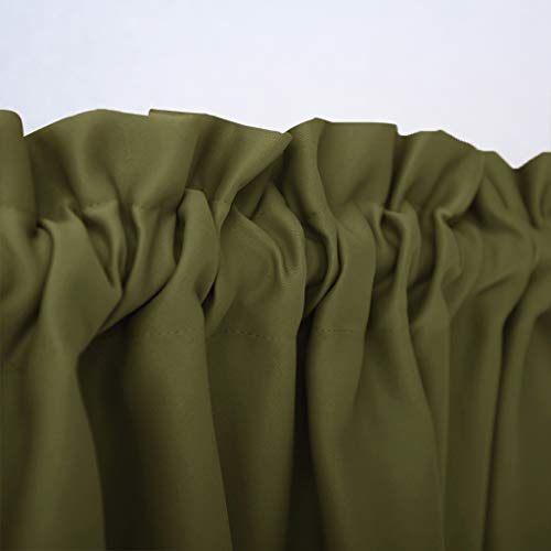 image for NICETOWN Blackout Bathroom Window Valance - Ascot Pole Pocket Short Va