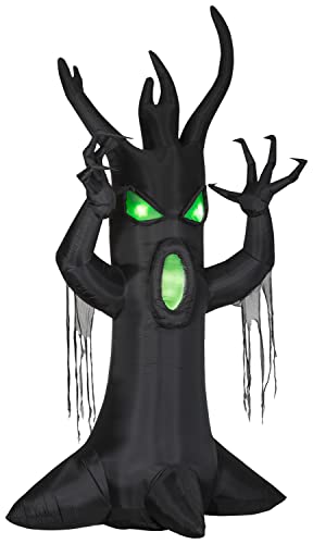 Gemmy Giant Airblown Inflatable Scary Tree 12 ft Tall Black