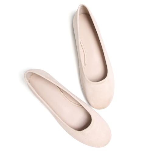 Image of Dear Time Women's Flats Comfortable Slip On Ballet Flats Soft Solid Casual Shoes