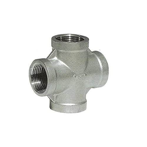 1/8" 1/4" 3/8" 1/2" 3/4" 1" 1-1/4" 1-1/2" Female BSP Thread Pipe Fitting 4 Way Equal Cross Connector SS304 Cheerfully (Size : 1-1/4 inch)