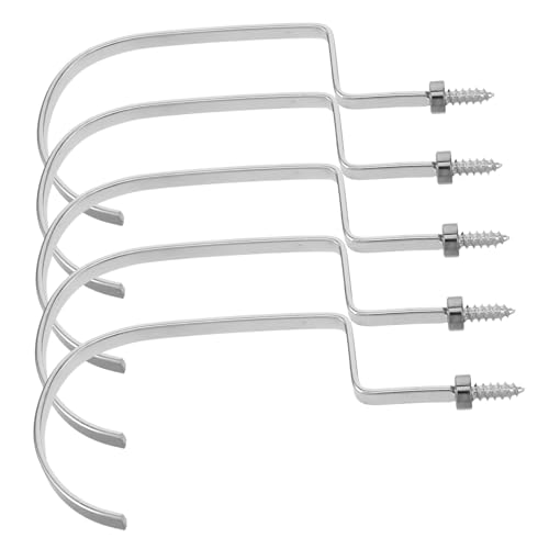 SOESFOUFU Space Saving Hanger Hooks 5pcs Metal Ceiling Hooks Home Office Stainless Steel Multi-Purpose Easy to Install
