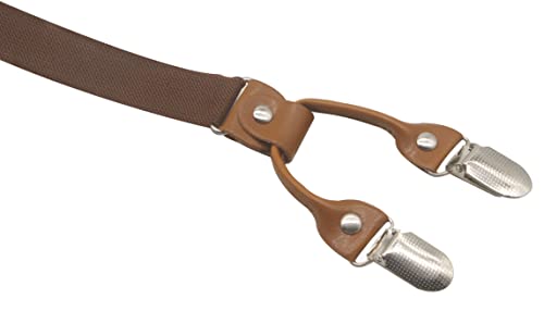 Doloise Suspenders & Bowtie Set-Men's And Women's Elastic X Band Suspenders + Bowtie For Wedding,Formal Events (Coffe) #TOP4