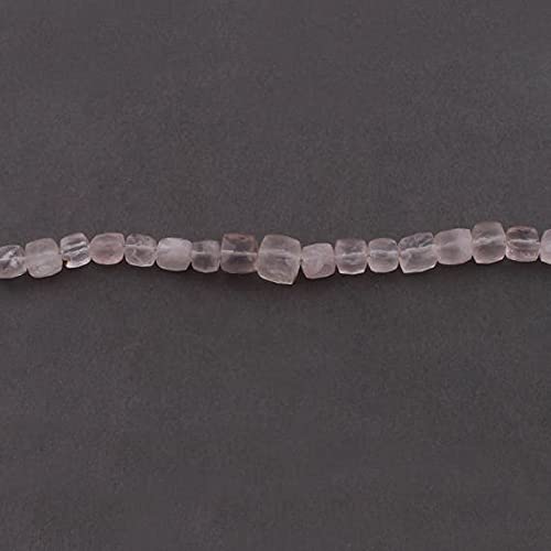 Rose quartz faceted cubes briolettes 7-10mm LKBEADS pour création bijoux