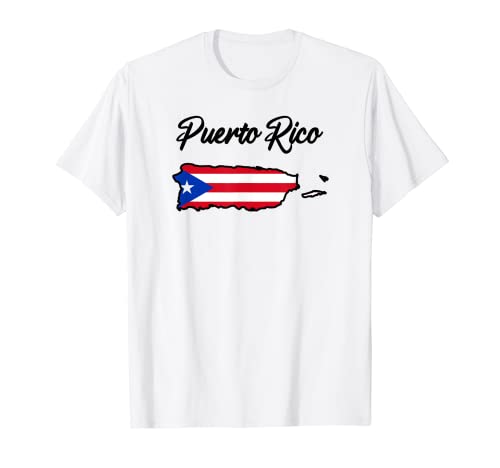 Isla de Puerto Rico Con La Bandera Puerto Rico Orgullo Camiseta