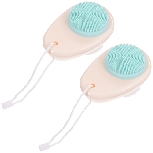 HAPINARY 2-teilige Gesichtsbürste Mit Silikon-schrubber Für Tiefenreinigung Und Peeling Ergonomisches Design Für Hauttypen