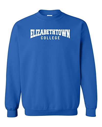 Elizabethtown College Block Text One Color Unisex Crewneck Sweatshirt - Elizabethtown Blue Jays Apparel