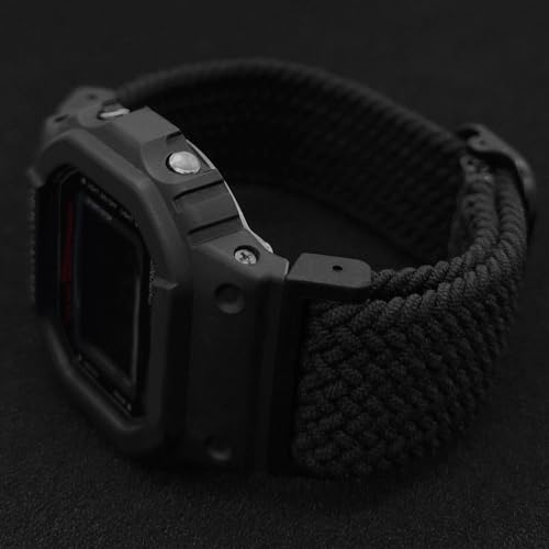 Abanen Stretchy Solo Loop Watch Bands for Casio G-SHOCK DW-5600/8900, Soft Elastic Adjustable Braided Wristband Strap with Adjustable Buckle for Casio GA-100/GW-B5600/GB-5600 /GW-6900