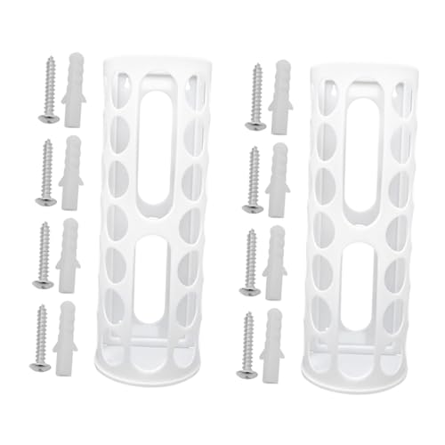 IWOWHERO Vinyl Roll Wall Rack Holder Adhesive 2 Pack Plastic Storage Rack Organizer for Easy Access and Identification