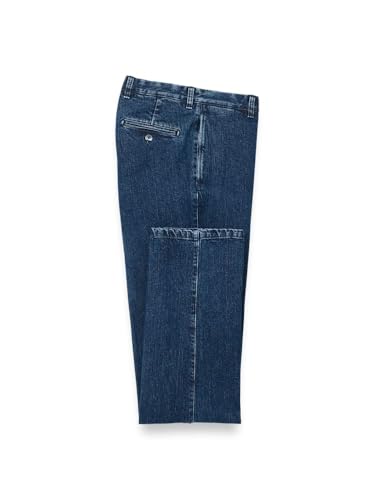 Paul Fredrick Men's Denim Flat Front Pants