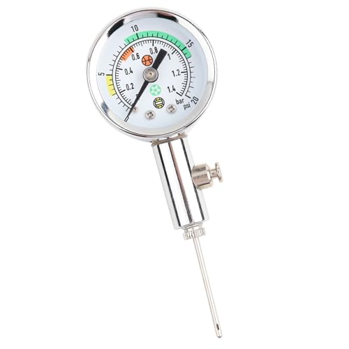 Hamwesh Mini Manómetro de Aire Robusto para Pelotas Inflables, Herramienta de Barómetro Fácil de Leer para Entusiastas de los Deportes, Compacto y Portátil para Jugadores de Baloncesto, Fútbol y