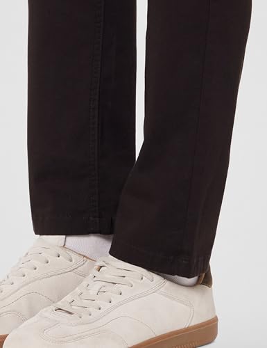 Image of Peter England Men's Slim Fit Stretchable Cotton Satin Casual Trousers | Office & Everyday Wear | Comfortable & Smart Look