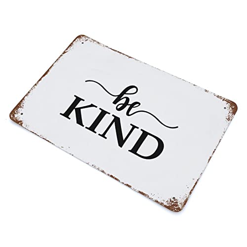 Plaque en métal Be Kind pour Man Cave et déco style pub de jardin