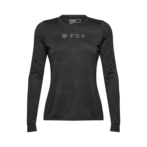 Fox Racing Damen Ranger TruDri Langarm-Mountainbike-Trikot, Schwarz Camo, Größe M